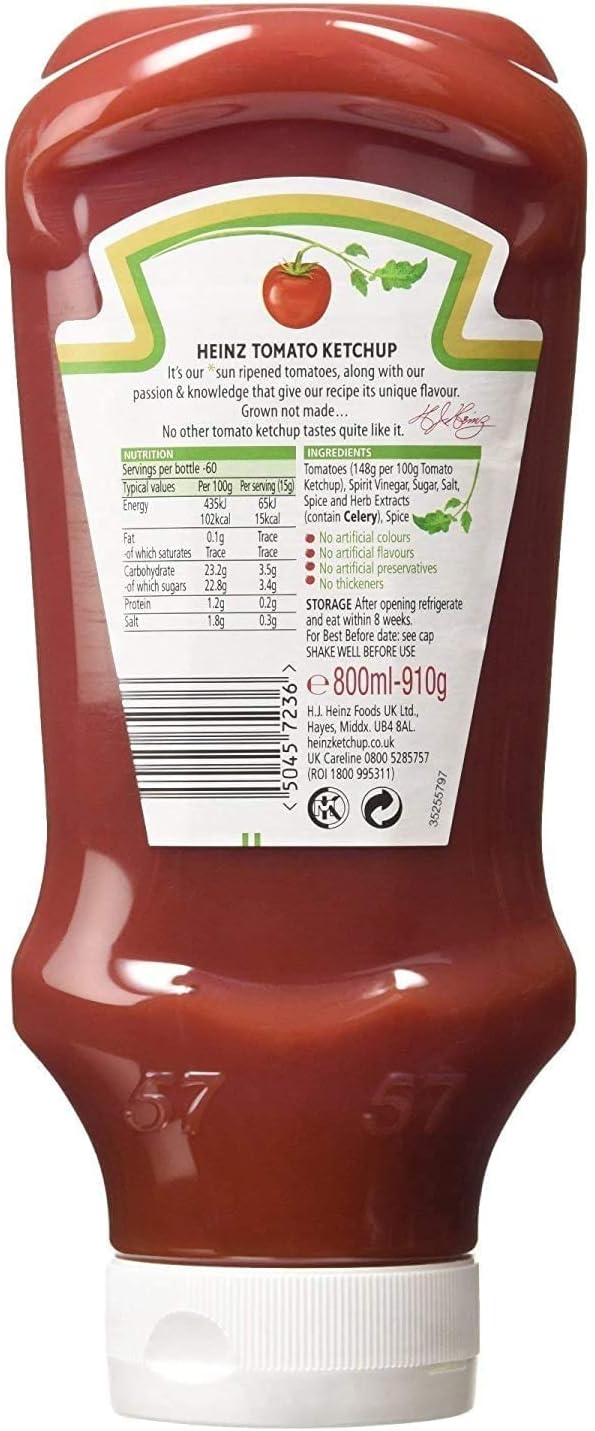 Heinz Tomato Ketchup, 910g Glass Bottle