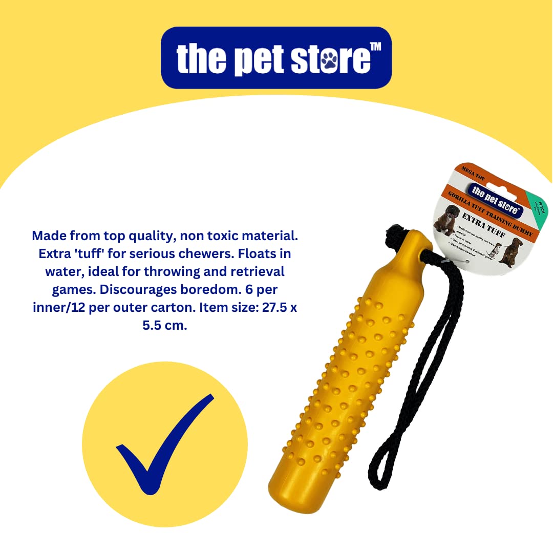 Pet Store Gorilla Tuff Floating Training Dummy - Durable TPR for Water Retrieval | Emperor Yellow 3