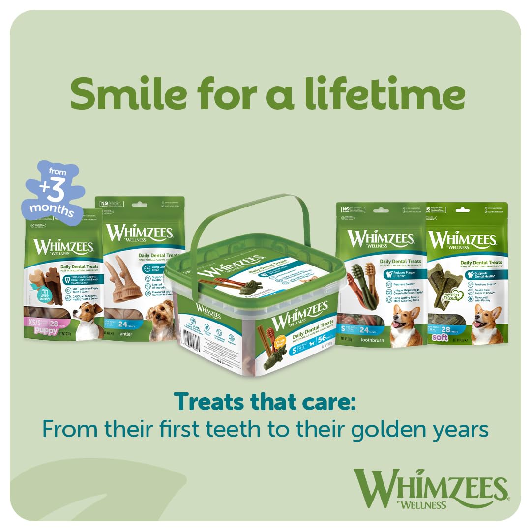 WHIMZEES Natural Grain Free Dog Dental Sticks for Small Breeds | Reduces Plaque by 80% | Vegetable Flavor 7