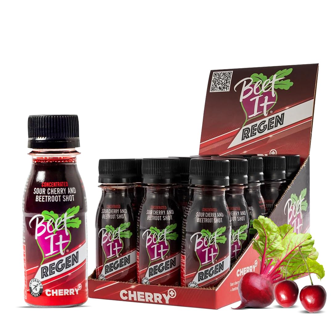 BEET IT Regen Cherry Shot - Post-Workout Recovery | 125mg Dietary Nitrates | Pack of 15 (70ml)