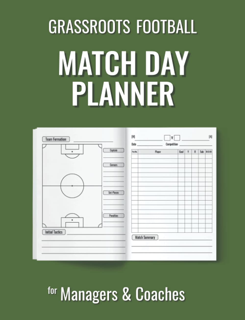 Johnsons Journals Grassroots Football Match Day Planner - Paperback for Managers & Coaches | 100 Pages 1