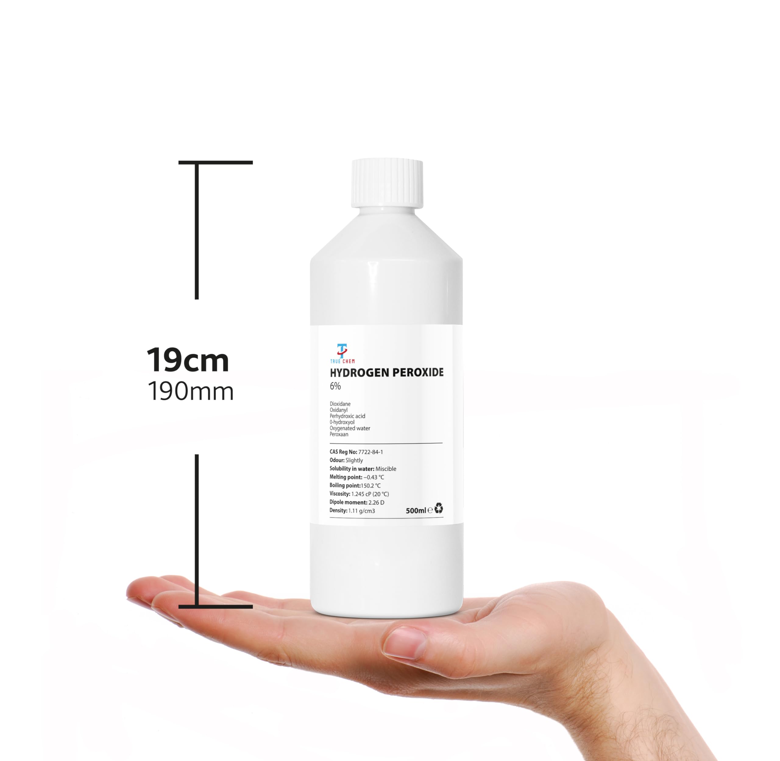 True Chem Hydrogen Peroxide 6% Solution - Multi-Purpose Cleaner & Stain Remover | 500ml 2