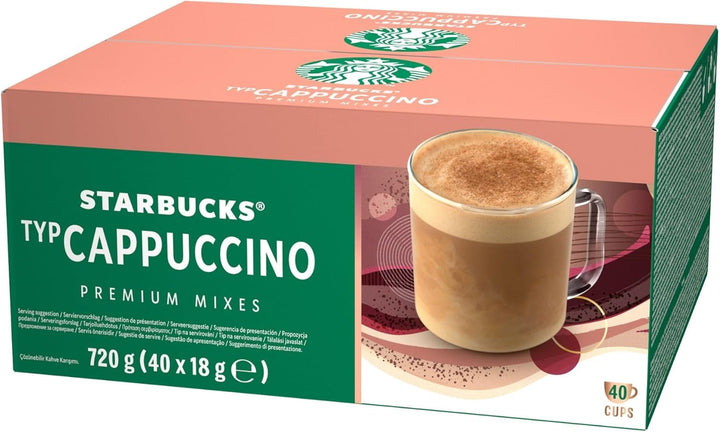 STARBUCKS - Cappuccino Instant Coffee Sachets 40 x 18 g