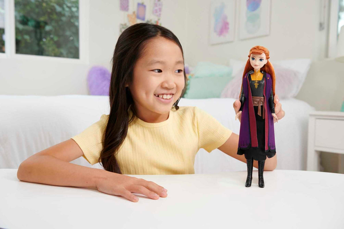 Disney Frozen 2 Anna Doll - 12.75-Inch Posable Fashion Doll, Black Skirt