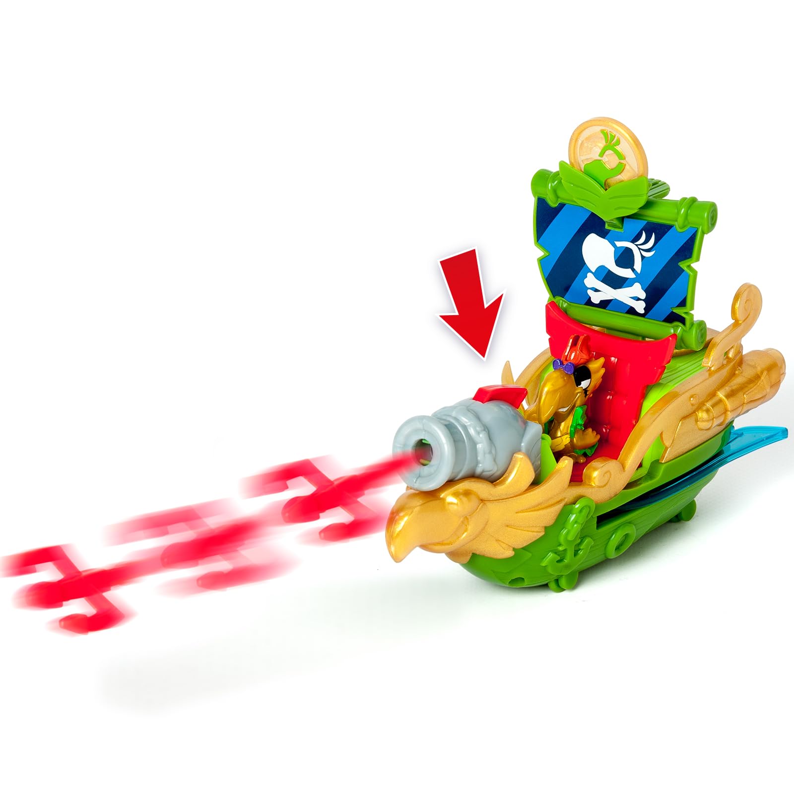 PIRATIX ADVENTURE WORLD Sky Hunter Pirate Ship Playset | Flapping Wings | Fires Cannon | Includes Captain Wings Figure 7
