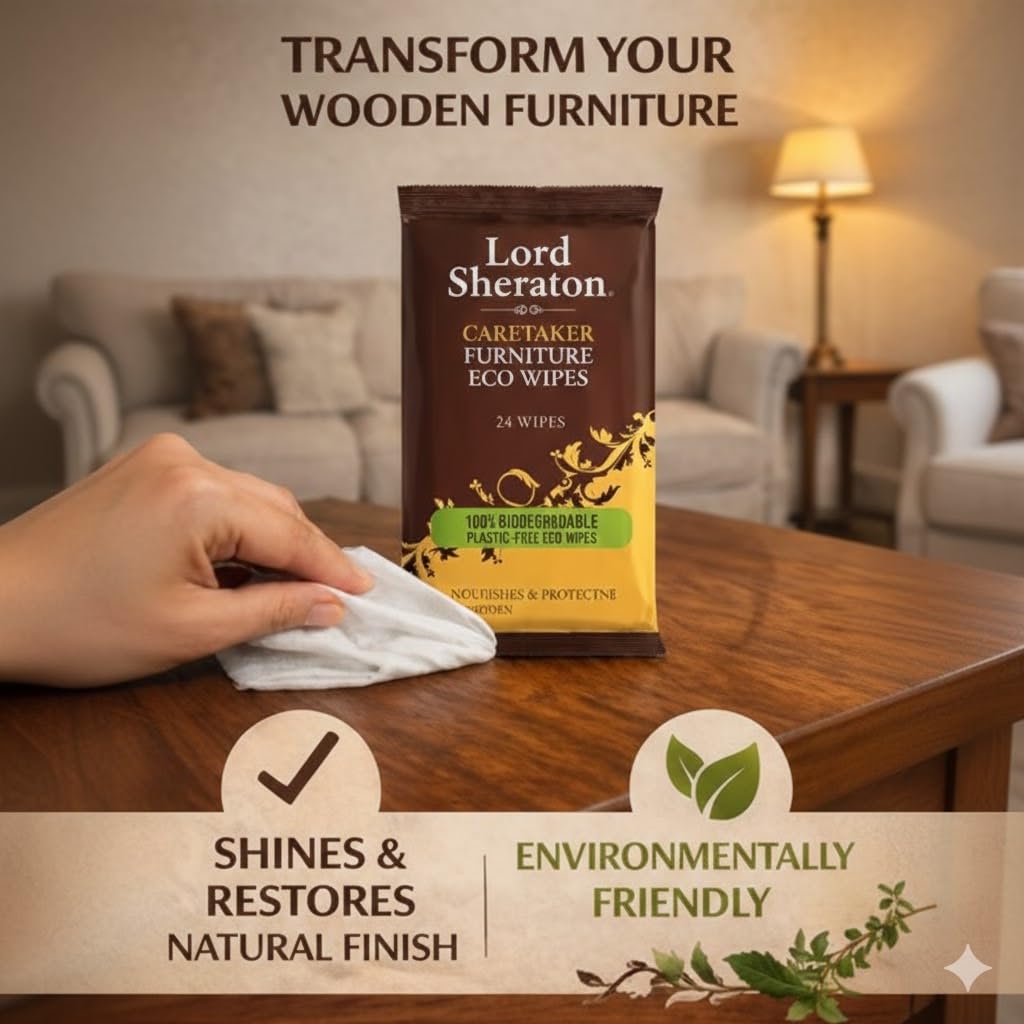 Lord Sheraton Furniture Eco Wipes - Gentle & Powerful Cleaning | 24 Count 3