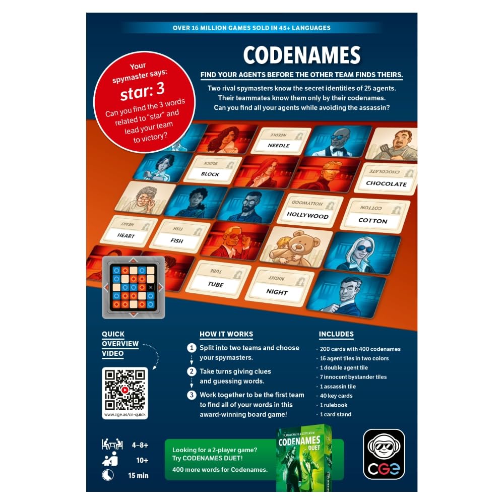 CGE Czech Games Edition Codenames (2025 Edition) Board Game for Kids, Teens, Adults 3
