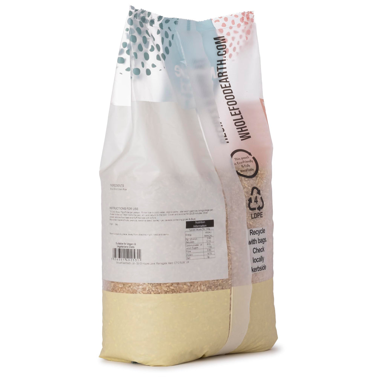 Wholefood Earth Short Grain Brown Rice - 3 kg