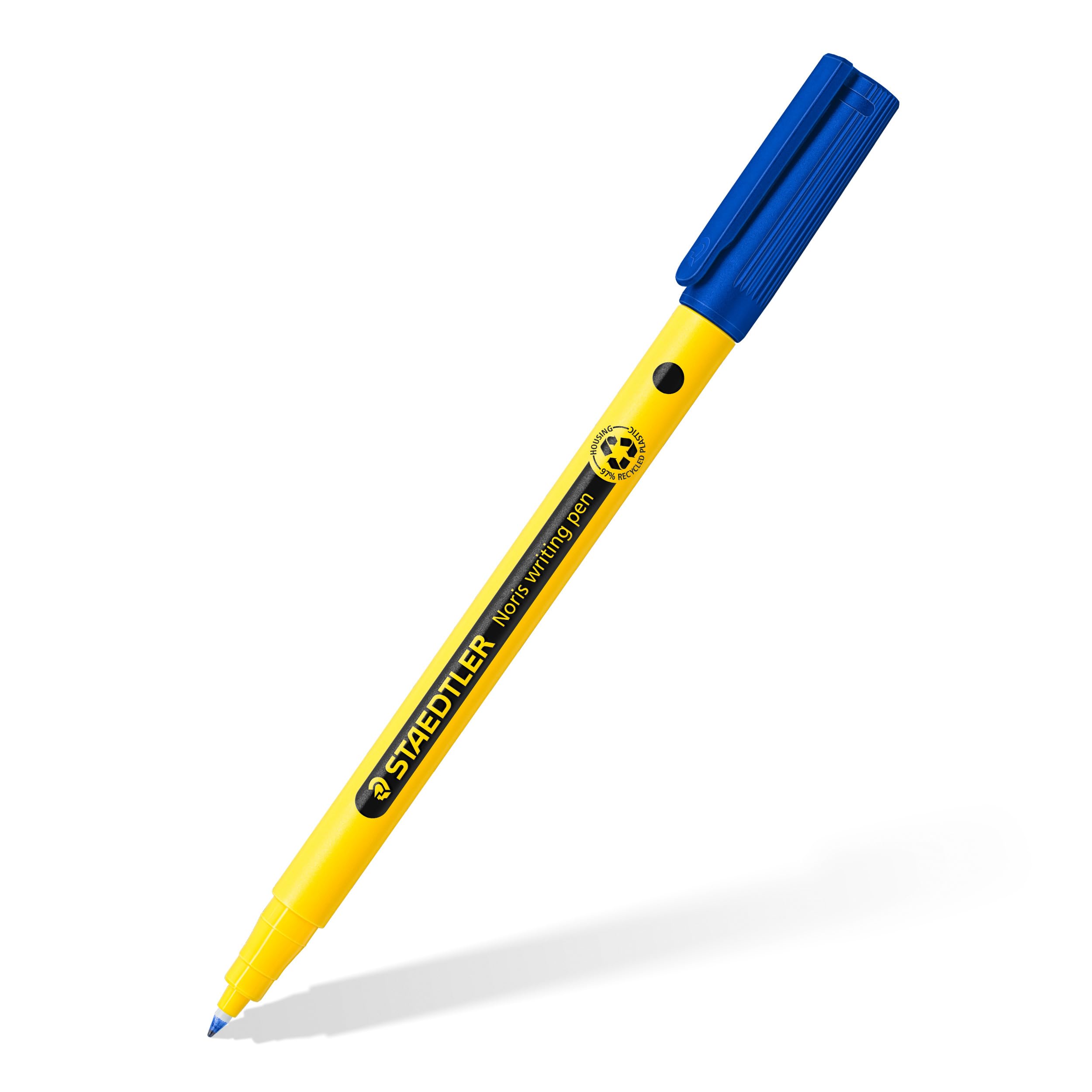 STAEDTLER Noris Handwriting Pen - Blue | 0.6mm Fineliner Tip | Pack of 4 2
