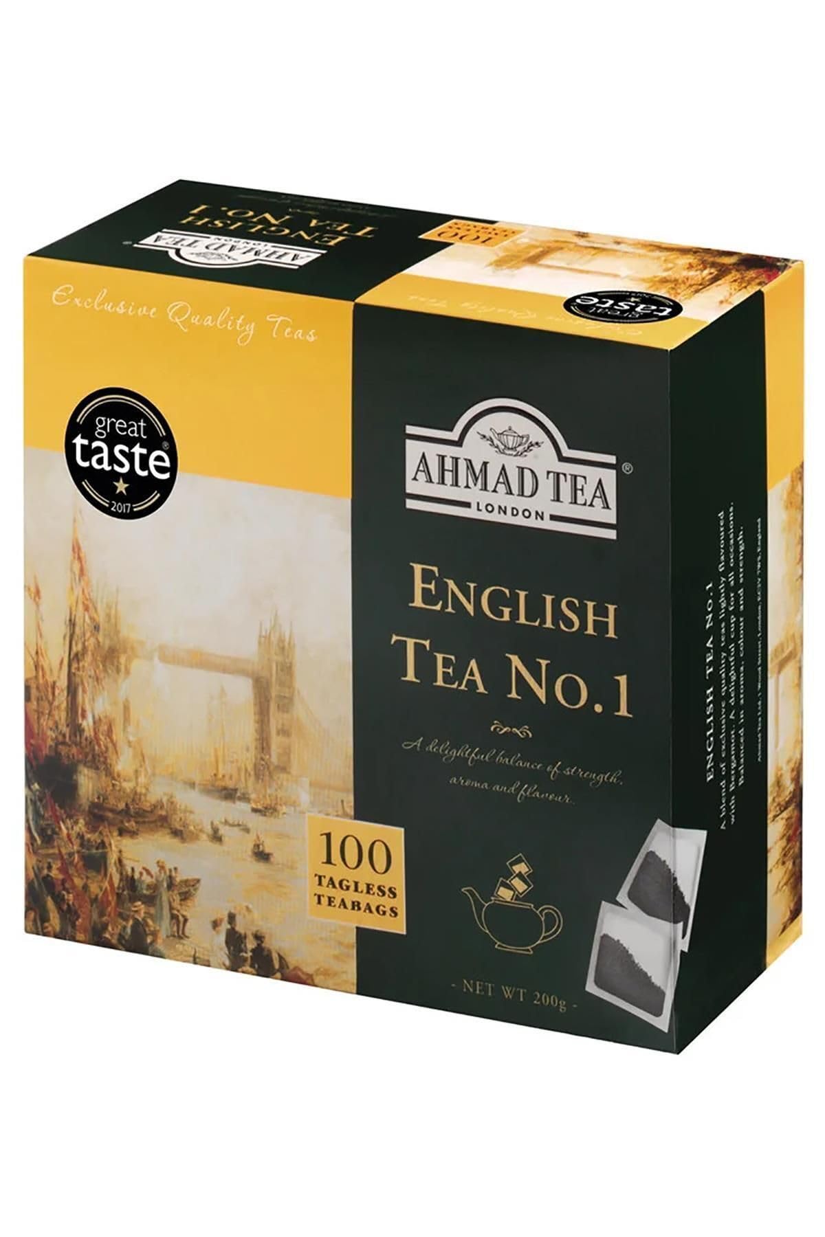 Ahmad Tea English Tea No.1 Black Tea - 100 Tagless Teabags | Balanced Bergamot Flavor 1