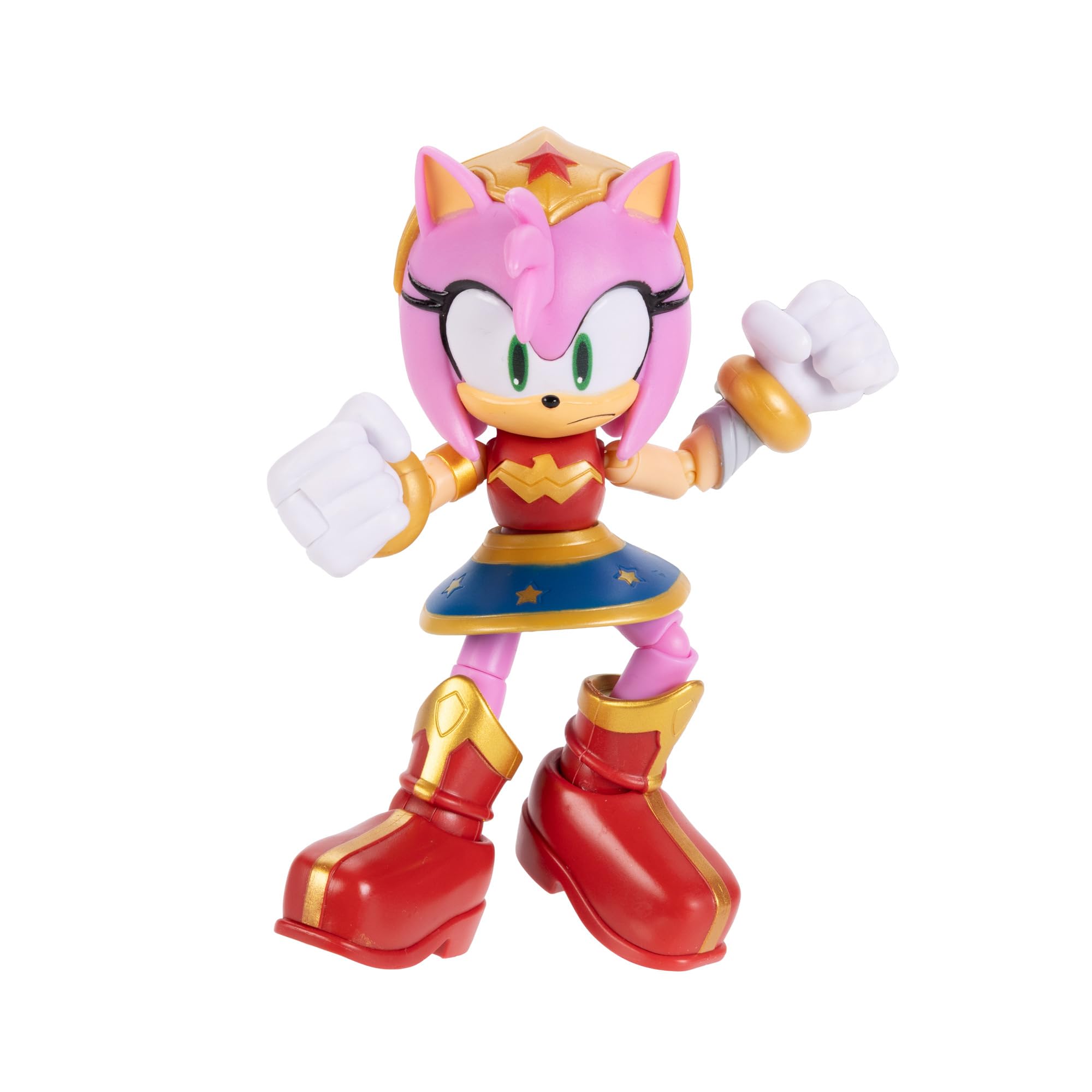 Sonic The Hedgehog Amy as Wonder Woman Action Figure - 5" / 13cm, Highly Articulated, Collector Packaging 2