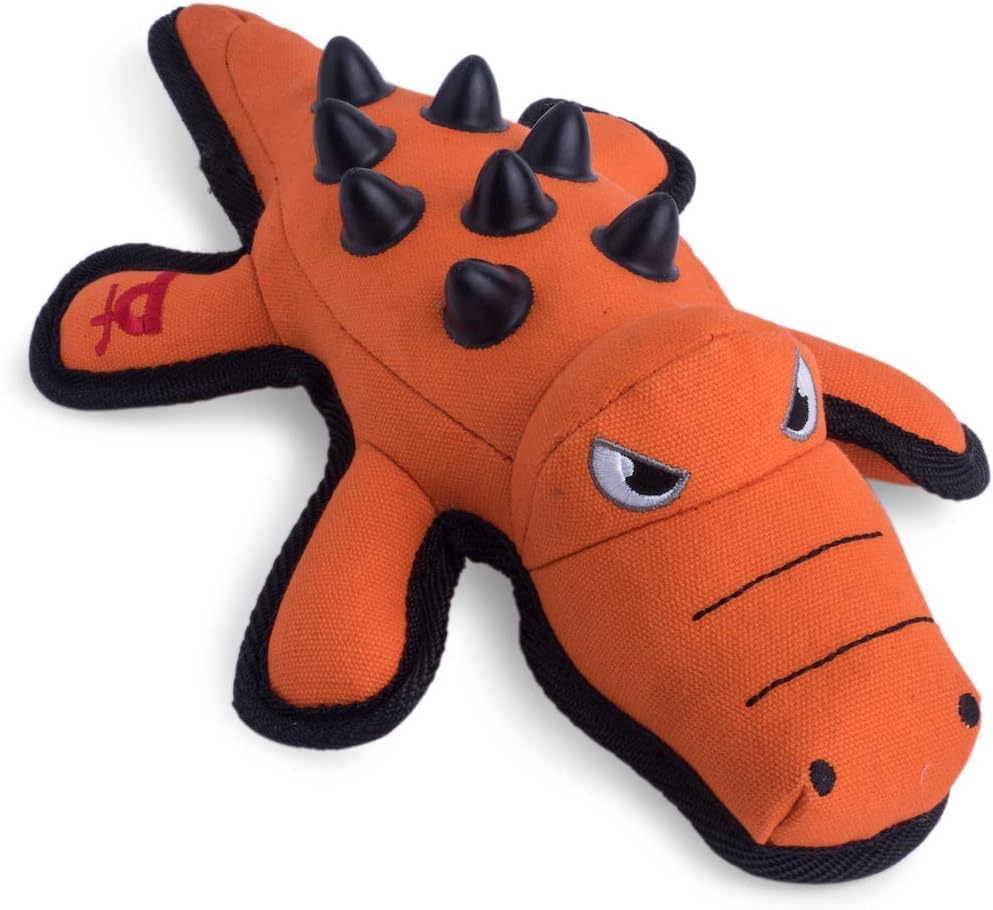Petface Seriously Strong Nobbly Crocodile Dog Toy | Heavy Duty Rubber Nodules | Small Dog Size 3