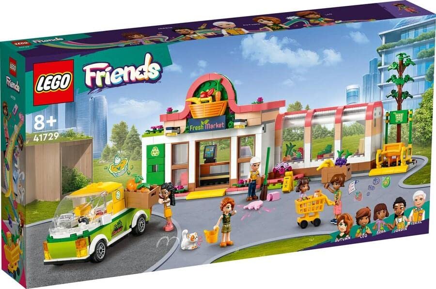 LEGO 41729 Friends Organic Grocery Store Playset - Supermarket Toy with Delivery Van & Mini-Dolls 12