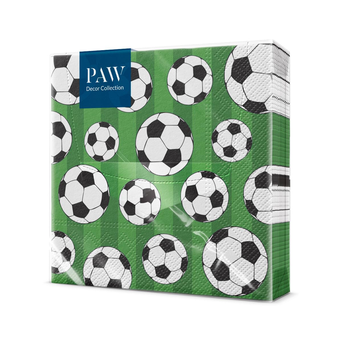 PAW Decor Collection Napkins 3-Ply Soccer Ball Print - 33 x 33 cm | 20 Pieces