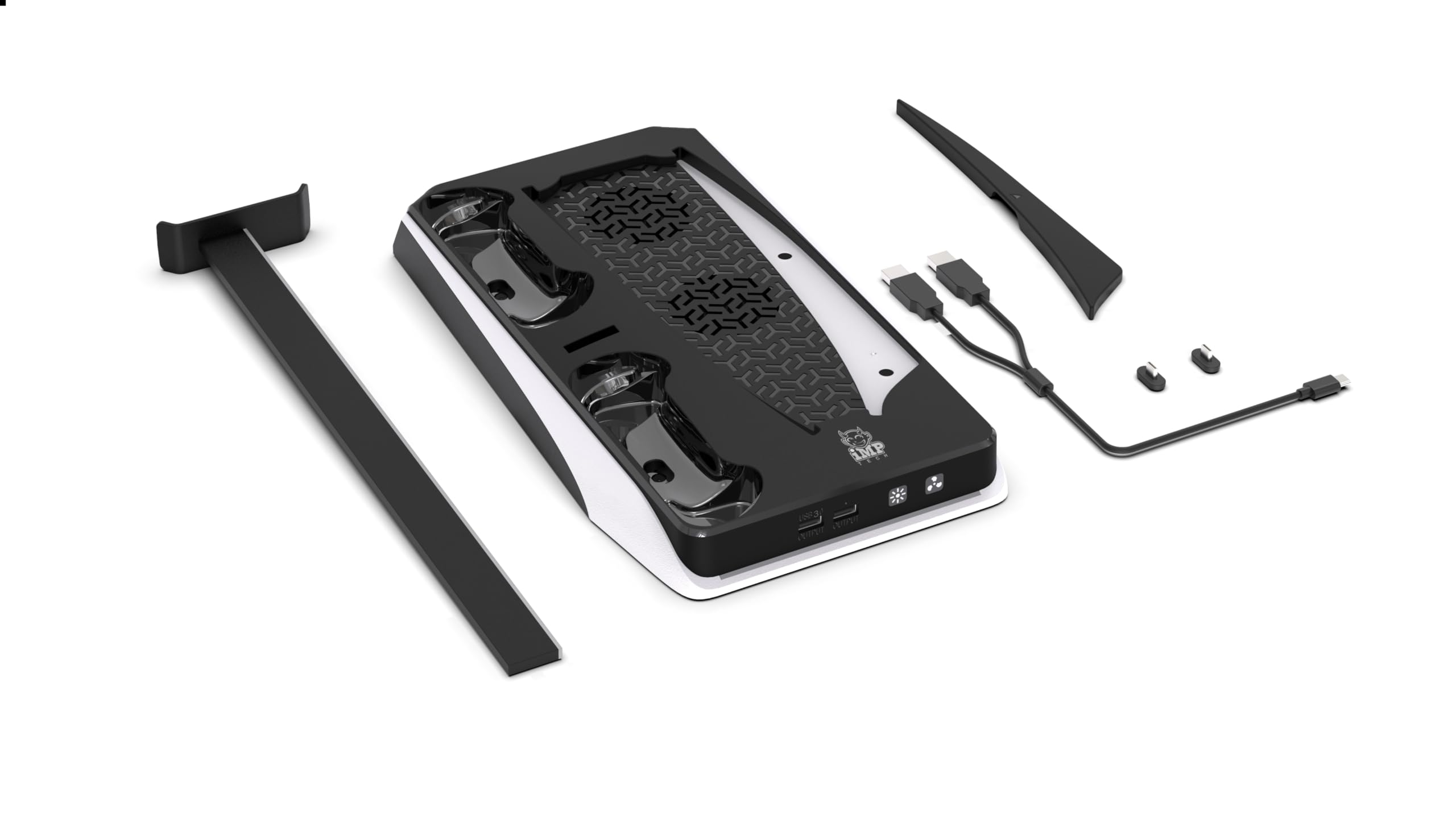 IMP Gaming DLX+ LED Charging Tower with Cooling Fans & Game Storage for PlayStation 5 13