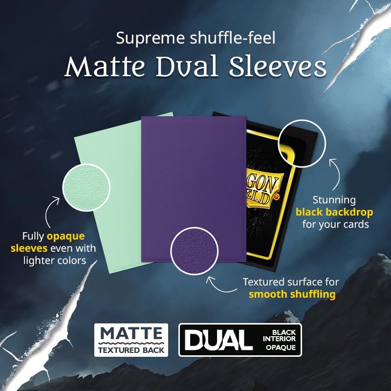 Arcane Tinmen Dragon Shield Valor 100 Count Standard Size Matte Dual Sleeves 4