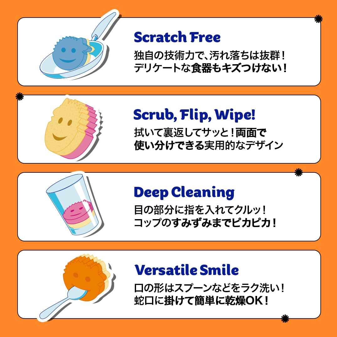 Scrub Daddy Scrub Mommy Dual Sided Non-Scratch Cleaning Sponges | 3 Pack | Multicolor 2