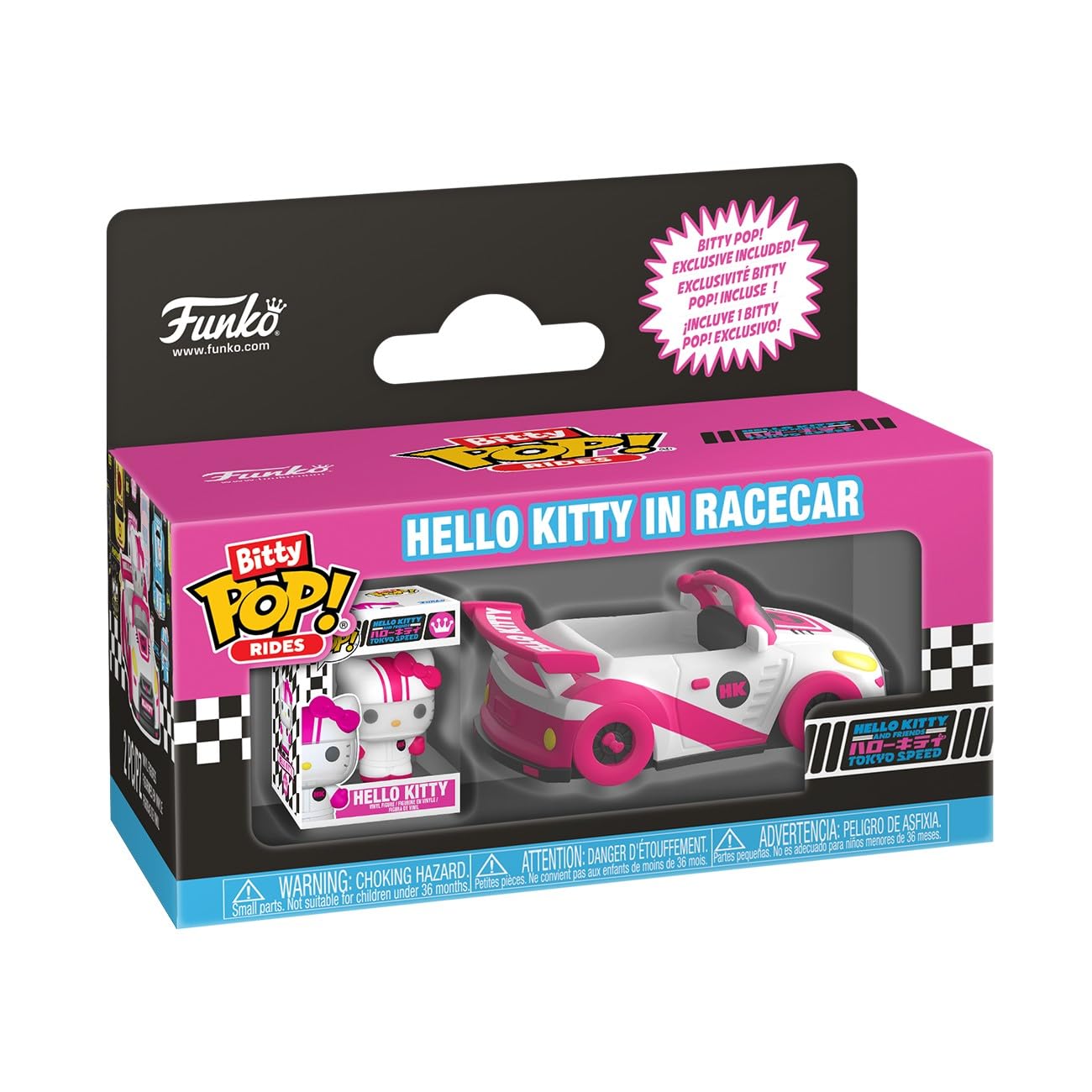 Funko Bitty POP! Ride: Sanrio - Racecar with Hello Kitty Vinyl Figure | 3.75 in 1