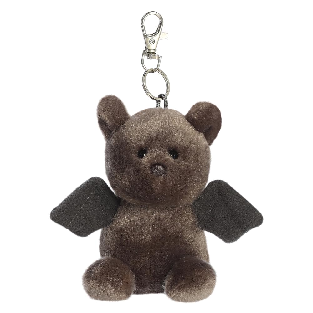 AURORA Palm Pals Luna Bat Clip-On - 10cm Grey Soft Toy | Suitable from Birth | Polyester 1