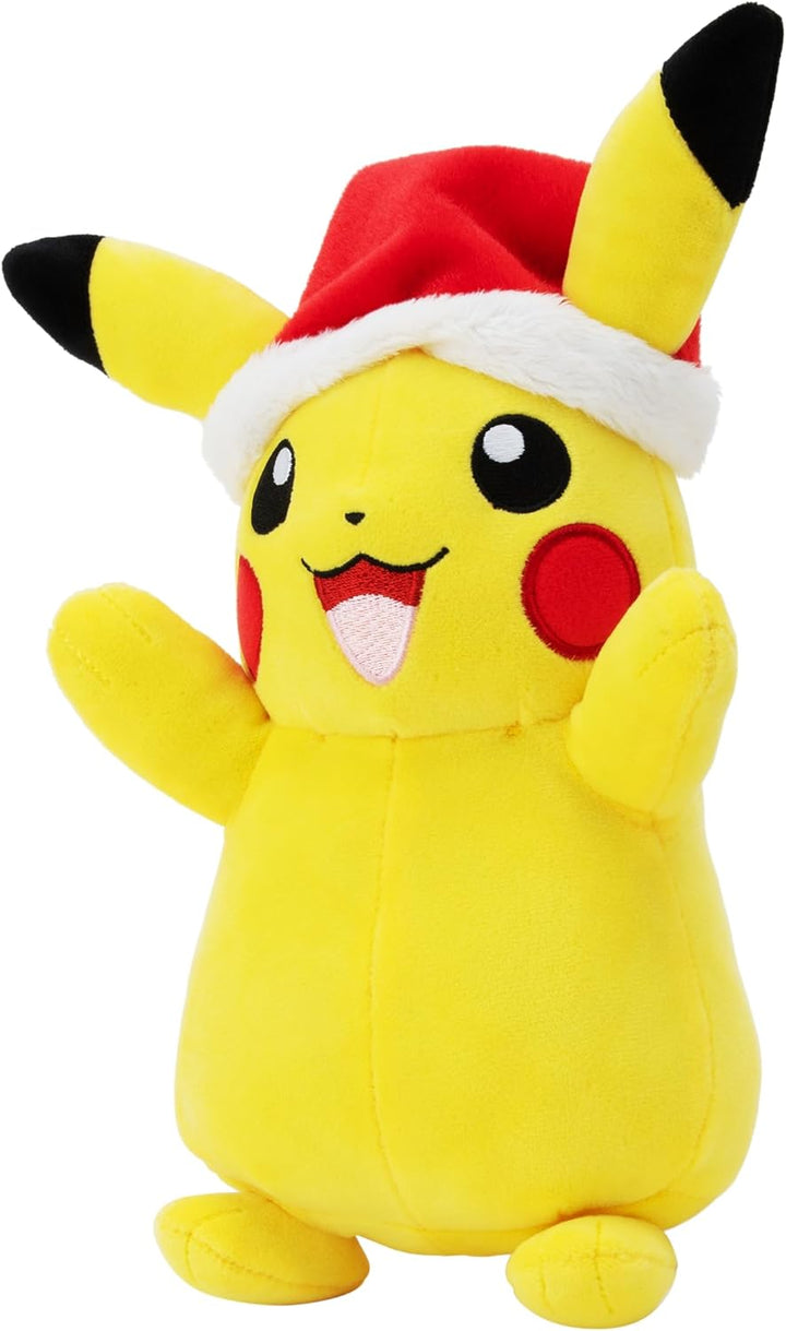 8" Seasonal Plush Pikachu with Santa Hat - Holiday Pokémon Collectible for Ages 2+