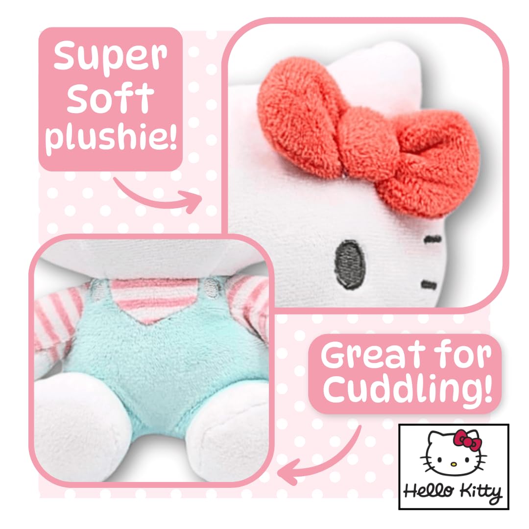 Hello Kitty Plush - 15cm Sitting Sanrio Collectible, White Cotton Stuffed Animal 9