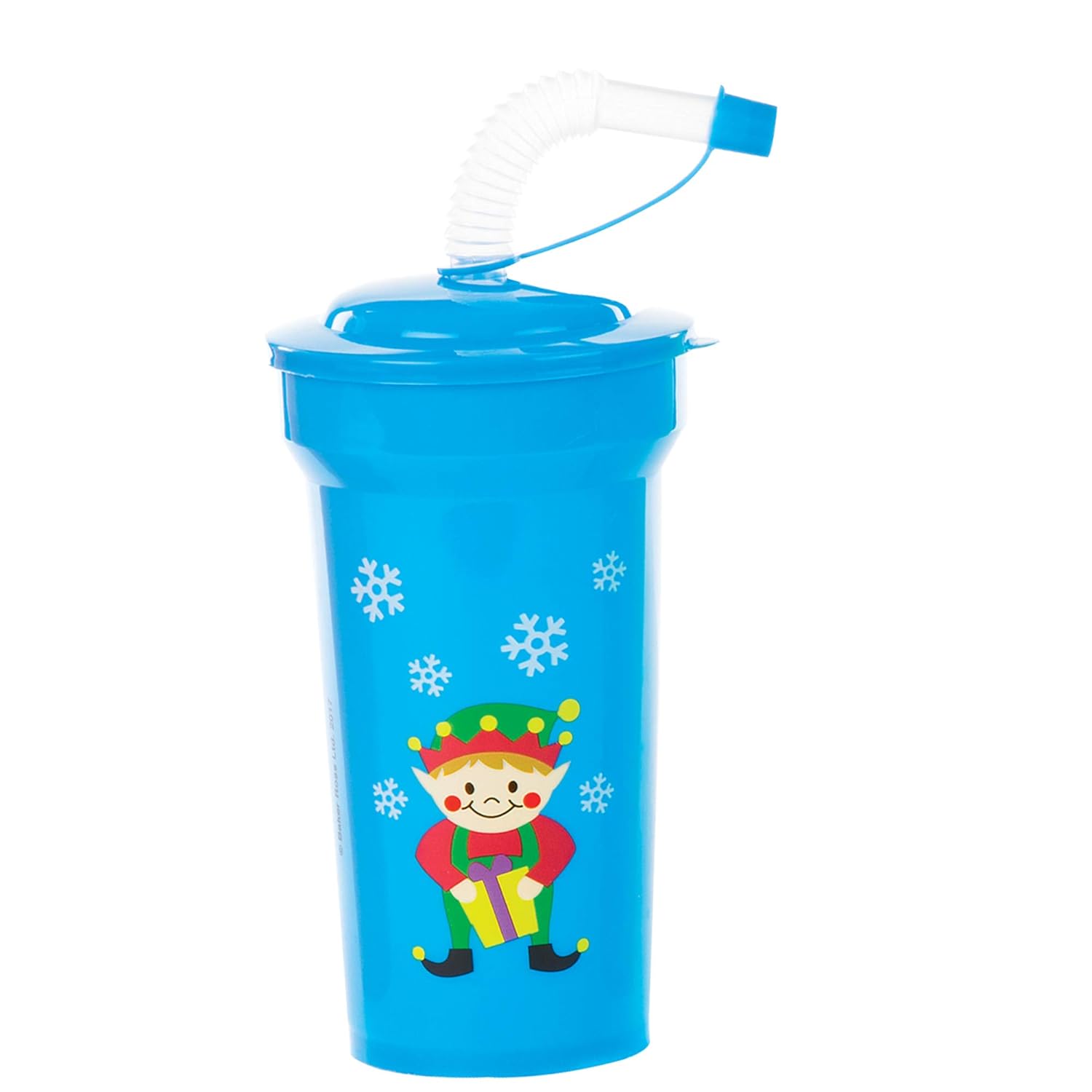 Baker Ross AV808 Christmas Bendy Straw Cups - Assorted Fun Drinkware for Kids