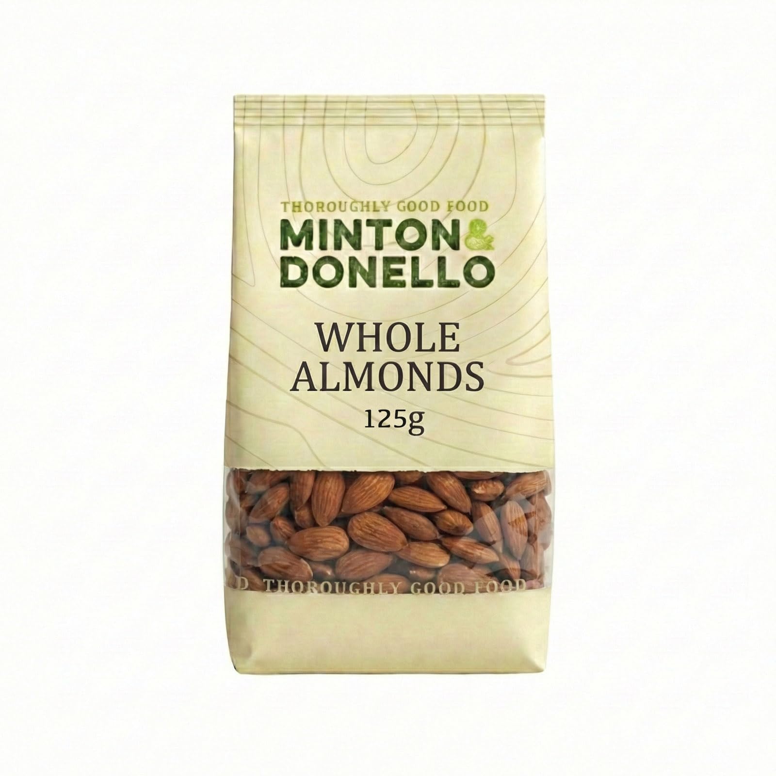 Minton & Donello Whole Almonds - Natural, High Protein Snack | 6 x 125g Multipack