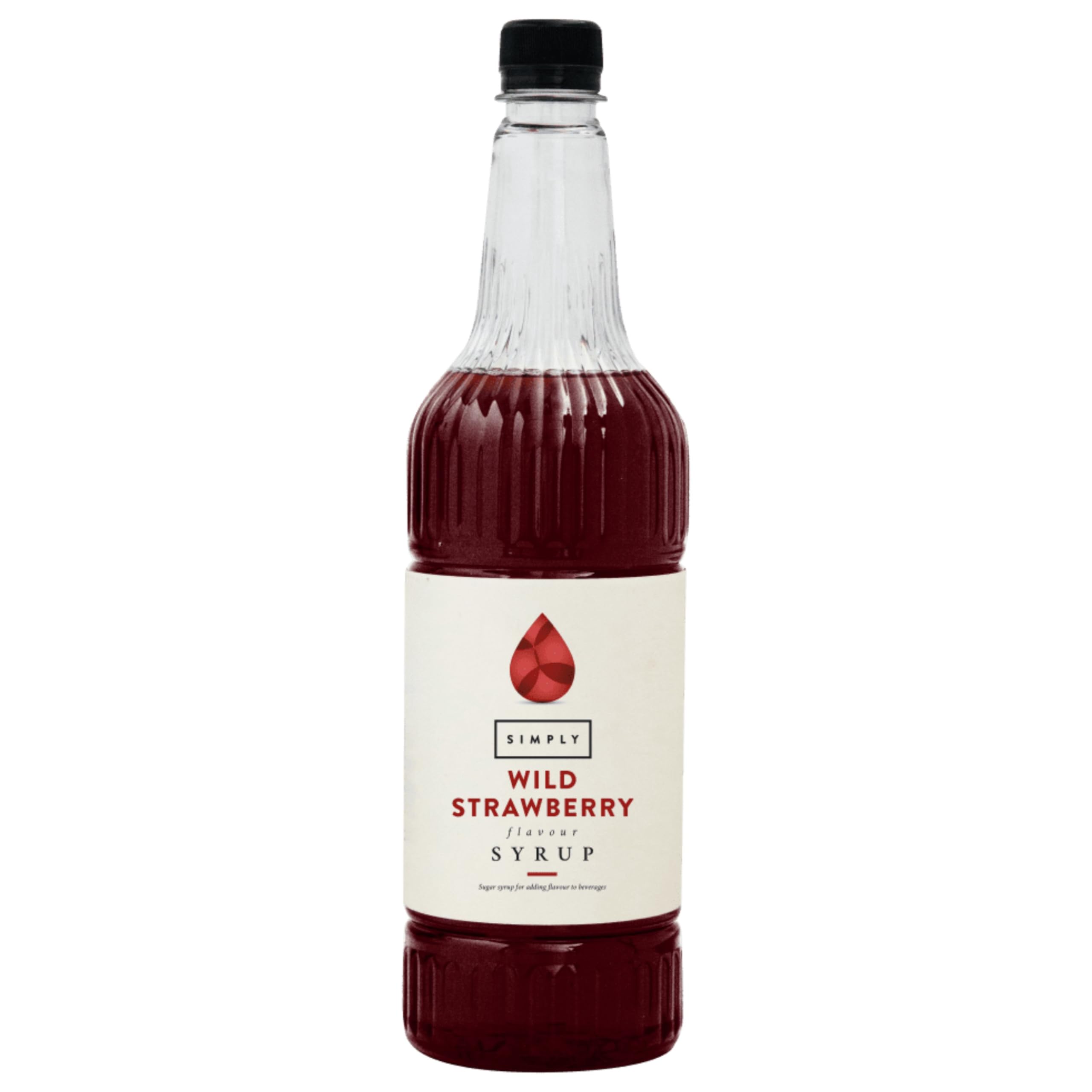 Simply Wild Strawberry Syrup - Vegan, Nut Free, Halal Certified | 1L Liquid Bottle 1