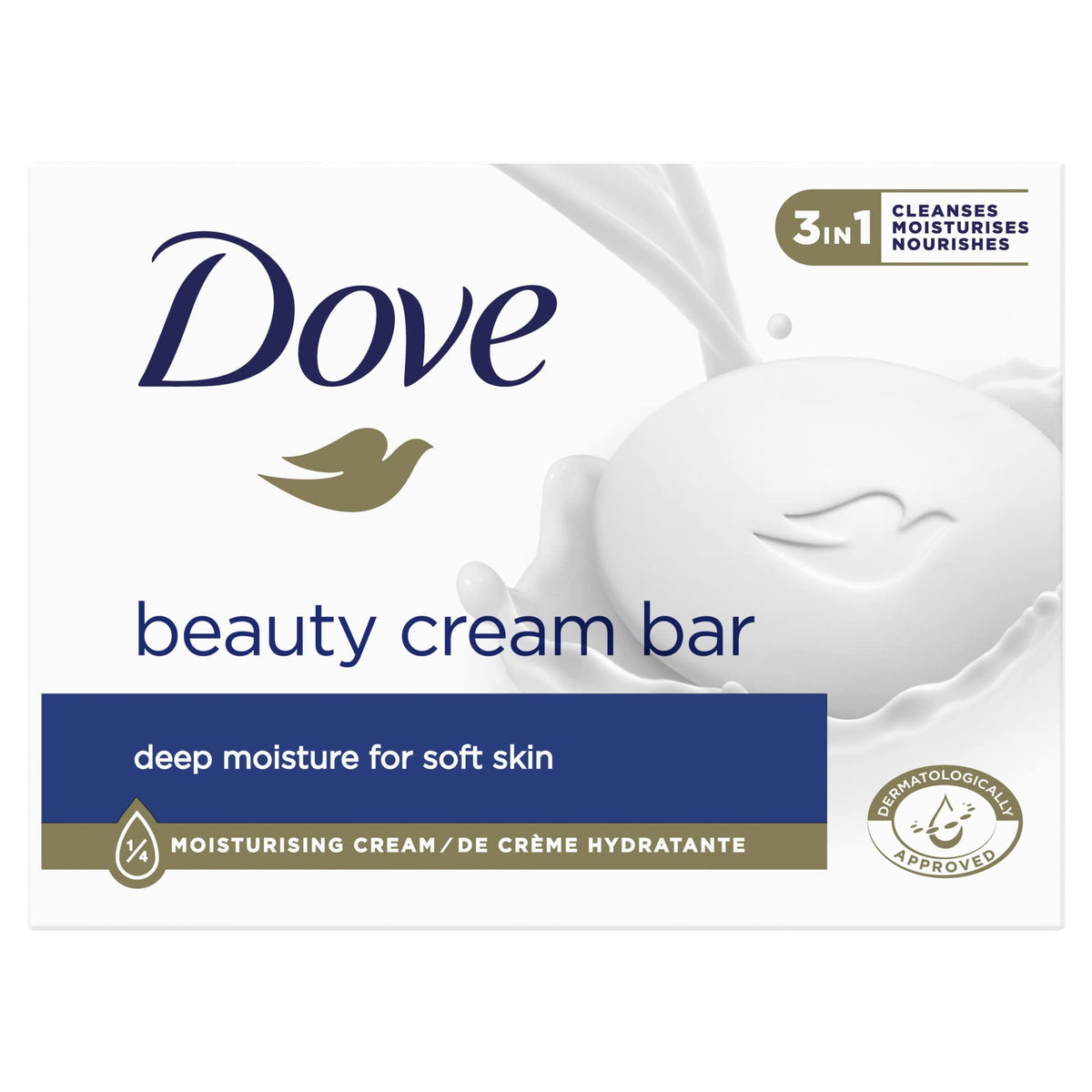 Dove Beauty Cream Bar Hand Wash - 1/4 Moisturising Cream for Soft & Smooth Skin | 90g Bar