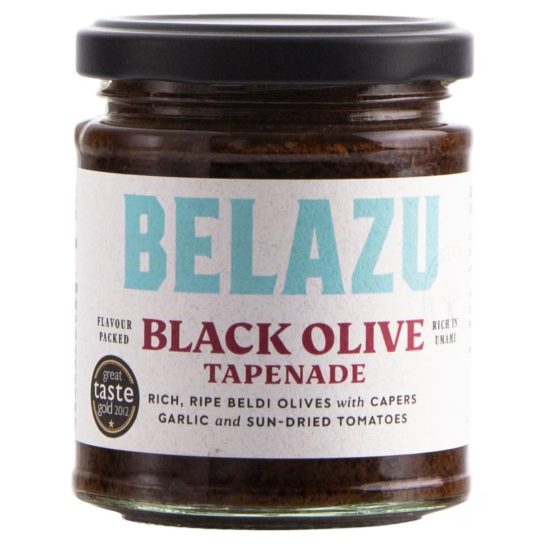 Belazu Beldi Black Olive Tapenade - 170g Jar | Suitable for Vegetarians