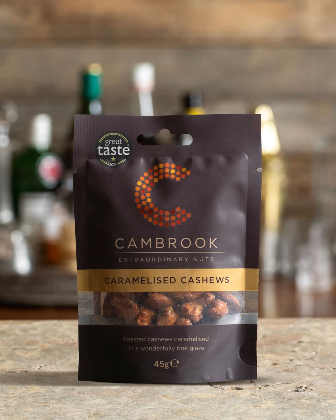 Cambrook Caramelised Cashews - Roasted & Glazed Snack | 45g Bag 3