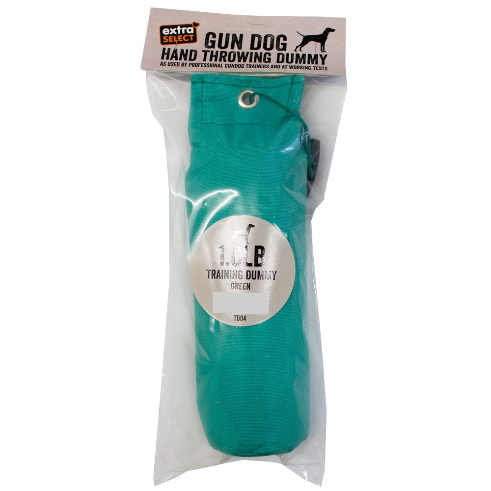 Extra Select Gun Dog Training Dummy - 1 lb Green Dummy for Water & Land Retrieves