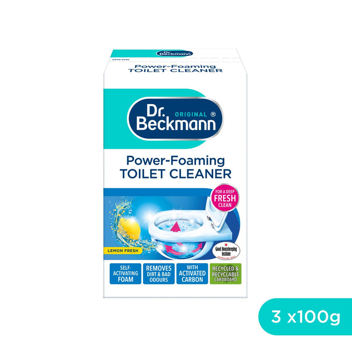 Dr. Beckmann - Power-Foaming Toilet Cleaner, Activated Carbon Formula, 100g (3 Count)