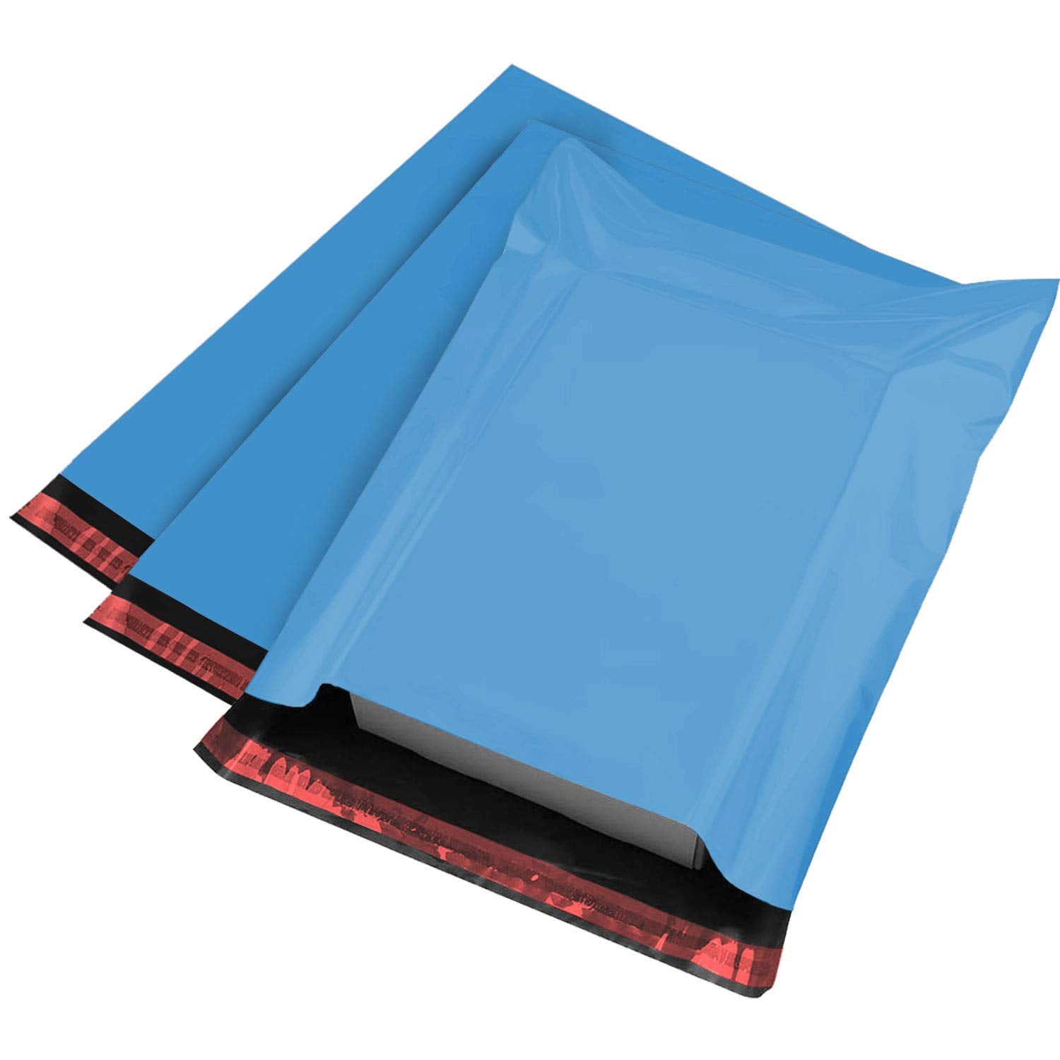 iSOUL 100 Pack Large Grey Plastic Mailing Postal Bags - 12 x 16 inch, Water Resistant