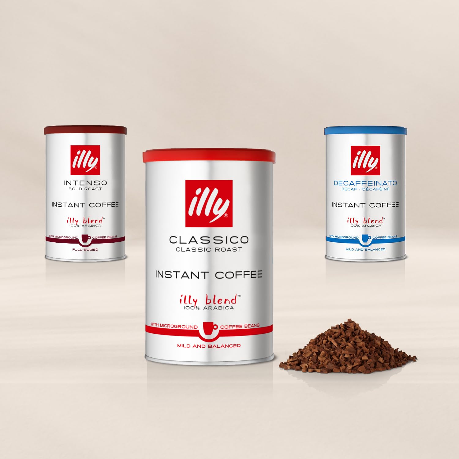 illy Instant Coffee - Intenso Dark Roast | 100% Arabica | 95g Pack 6