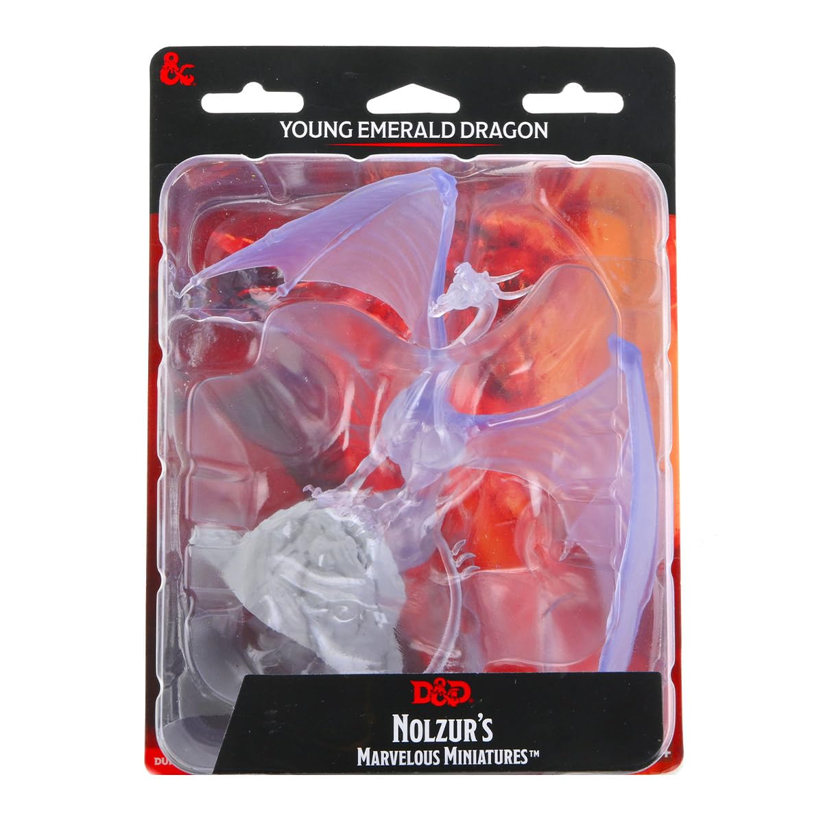 WizKids Nolzur's Marvelous Miniatures - Young Emerald Dragon Miniature | Unpainted Plastic | D&D 1