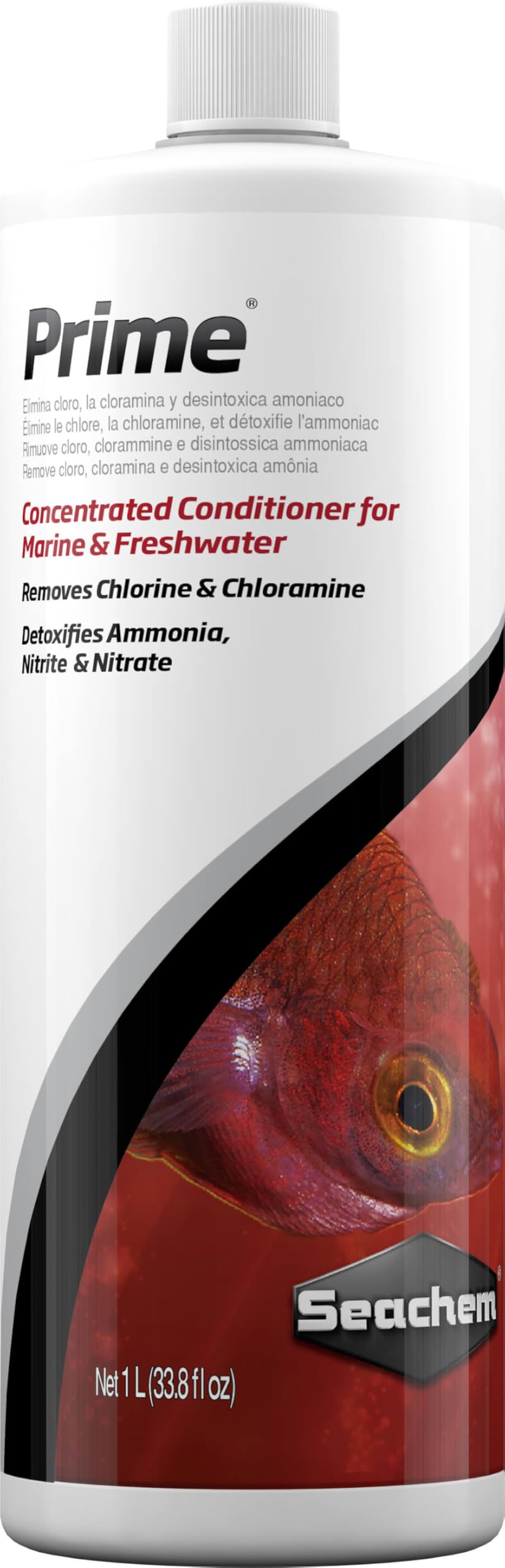 Seachem Prime Concentrated Water Conditioner - Removes Chlorine & Chloramine, Detoxifies Ammonia | 1000 ml 1