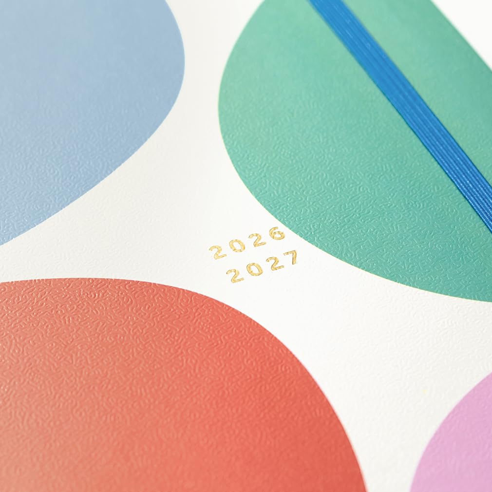 Busy B A5 Day-A-Page Academic Diary - Aug 2026 to Aug 2027 | Spot Cover | Elastic Closure