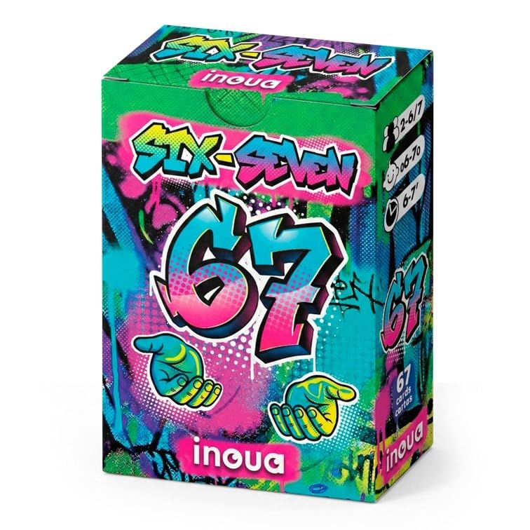 inoua Six-Seven Card Game - Fast Reflex, 2-7 Players, Ages 6-70, 6-7 Min Rounds 1