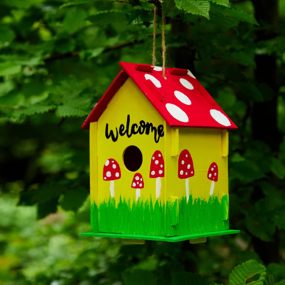 Baker Ross Wooden Birdhouse Kits for Kids to Make & Decorate | Pack of 2 | Ages 5+ 8
