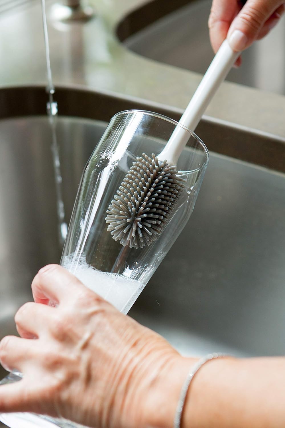 Joie - Silicone Bottle Brush for Water Bottles, Non-Scratch Cleaning Brush 11