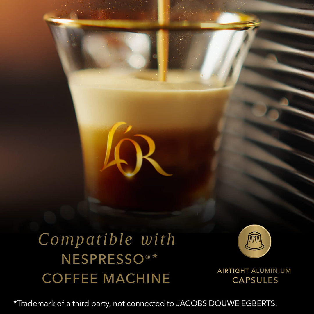 L'OR Espresso Onyx Coffee Pods x10 - Intensity 12 (Pack of 10, 100 Capsules)