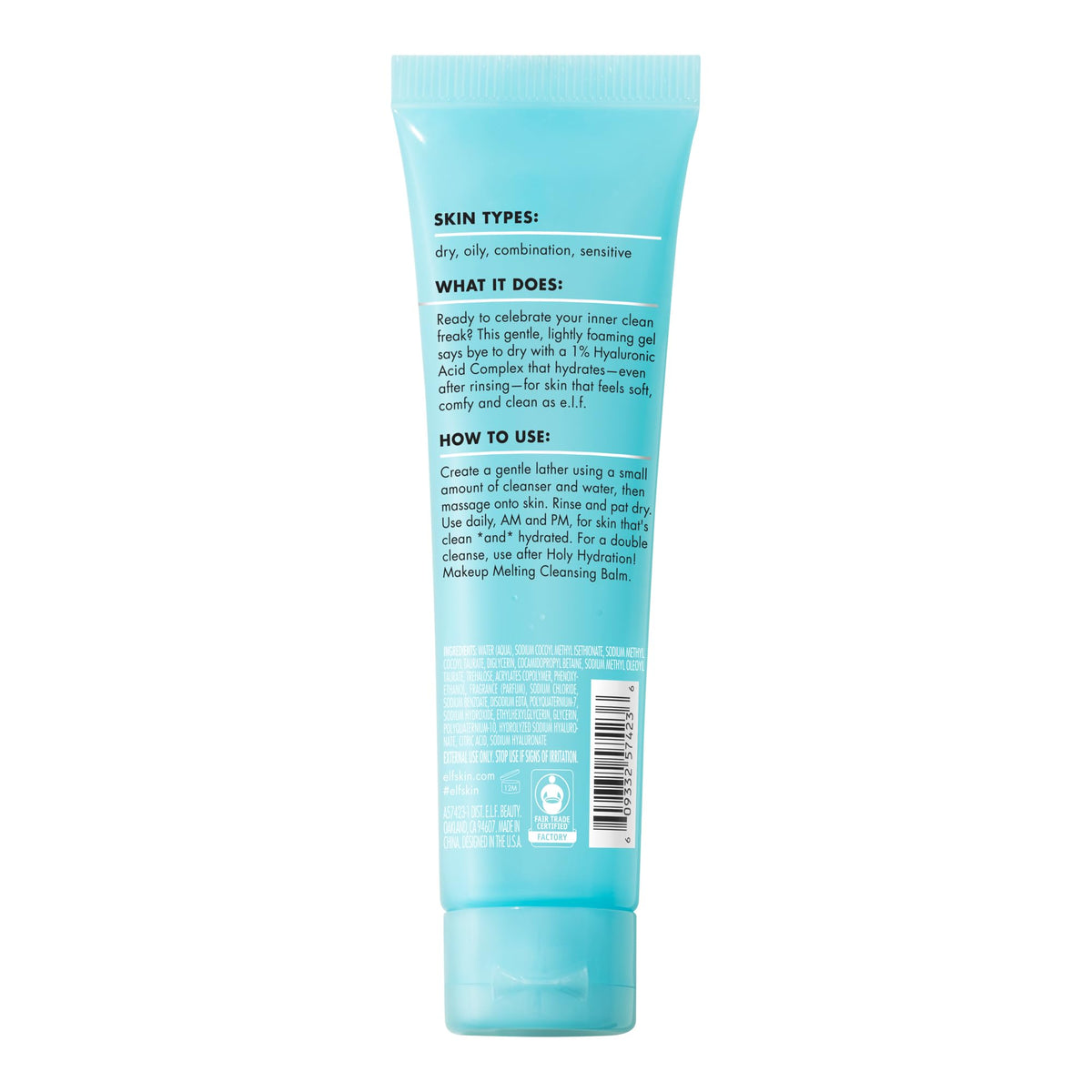 e.l.f. SKIN Holy Hydration! Clean Freak Daily Cleanser - 30 ml Gel Cleanser