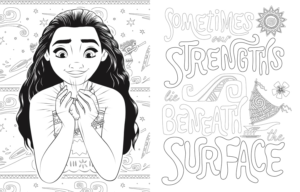 Studio Press Disney Quotes to Live Your Life By Colouring Book - Inspirational Quotes & Character Art 4