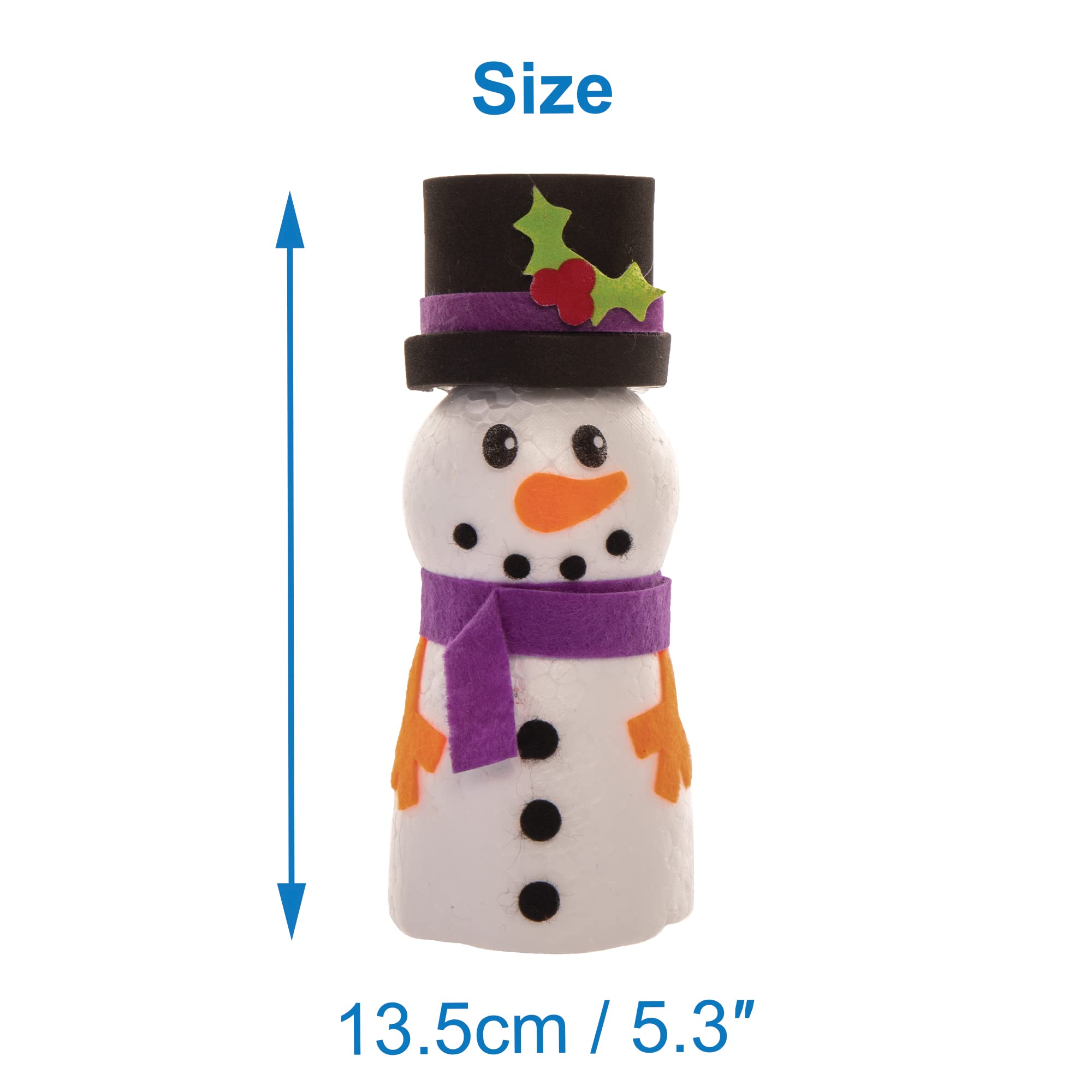 Baker Ross Build a Snowman Craft Kit - Pack of 4, Christmas Arts & Crafts for Kids 9