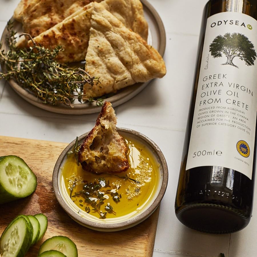 Odysea PGI Extra Virgin Olive Oil - Koroneiki Olives | Medium Strength | 500ml Glass Bottle 3