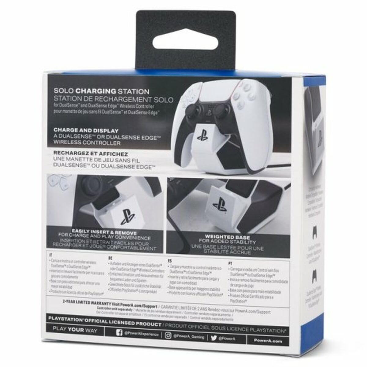 PowerA Charging Station - Drop & Charge Design | USB Powered | Weighted Base for PS5 DualSense Controllers 9