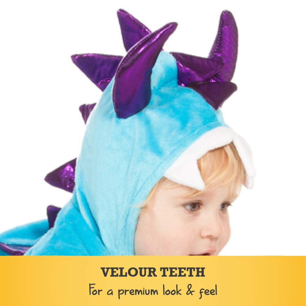 PRETEND TO BEE Dinosaur Monster Onesie - Blue and Purple Fancy Dress Costume for Kids 5