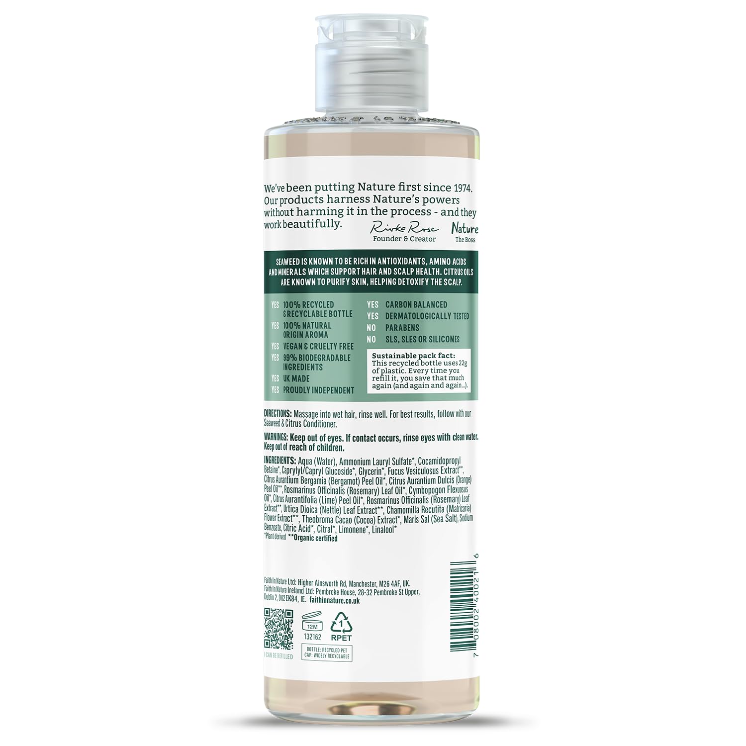 Faith In Nature Seaweed & Citrus Shampoo (400ml) 2