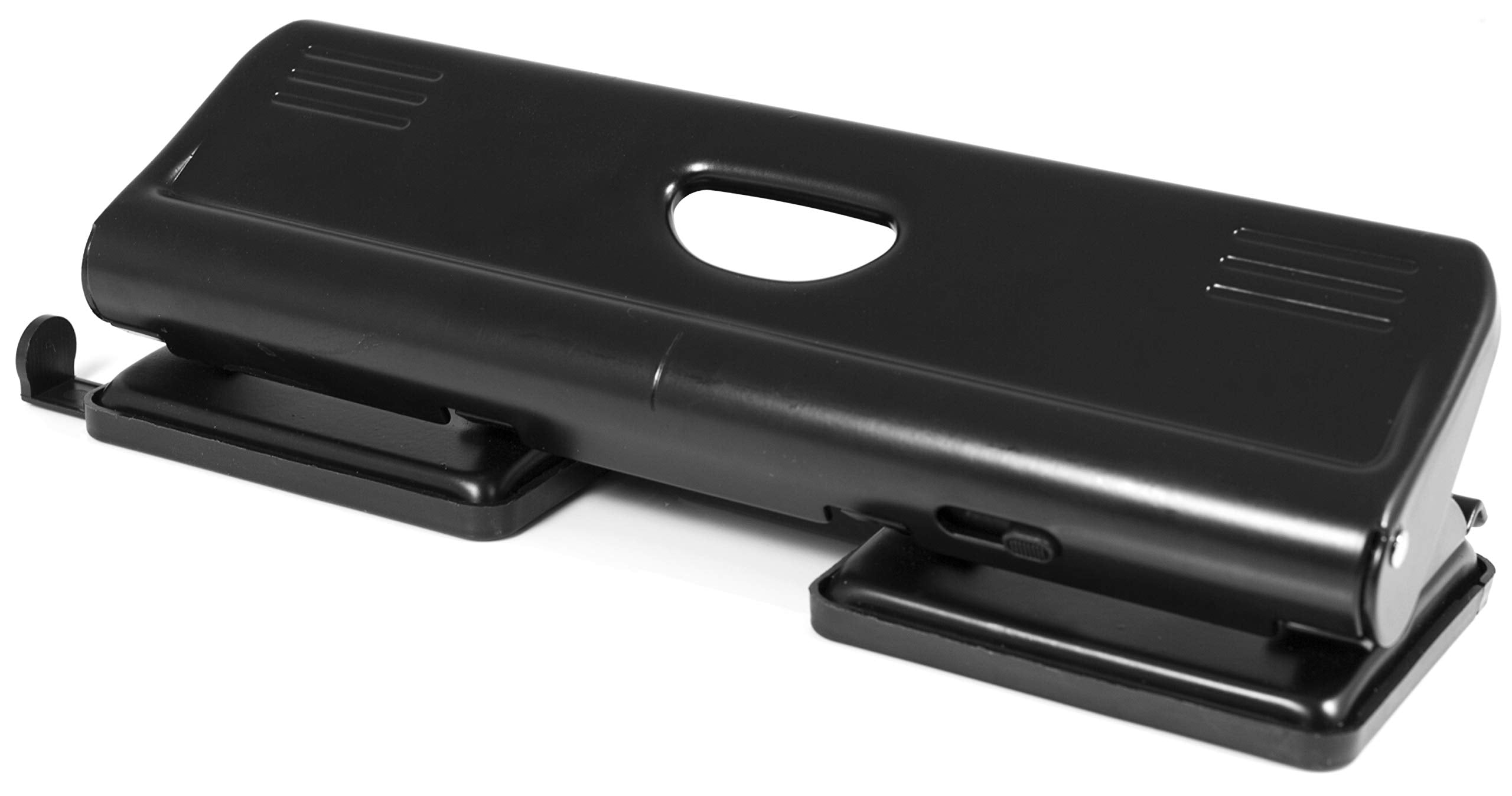 Pavo Premium 4-Hole Puncher - 22 Sheet Capacity | All-Metal Construction | Black